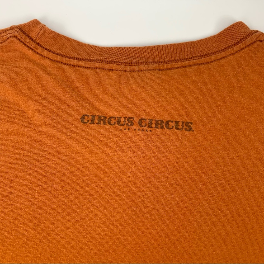 Vintage Circus Circus Las Vegas T-Shirt Casino Dice Orange Y2k Tee Size XL - Picture 8 of 8